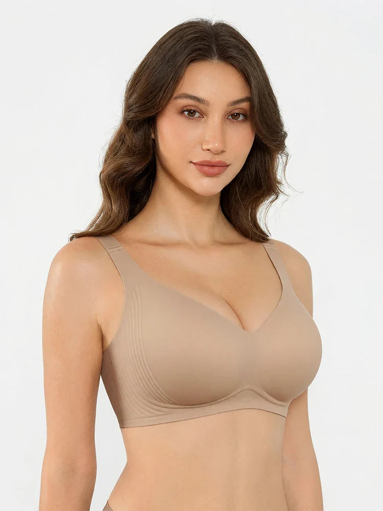 Soutien-gorge grande taille sans coutures ni armatures, couvrance intégrale
