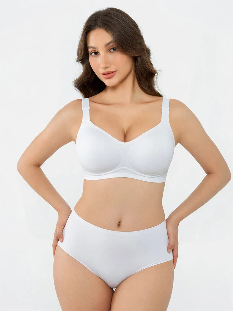 Soutien-gorge grande taille sans coutures ni armatures, couvrance intégrale