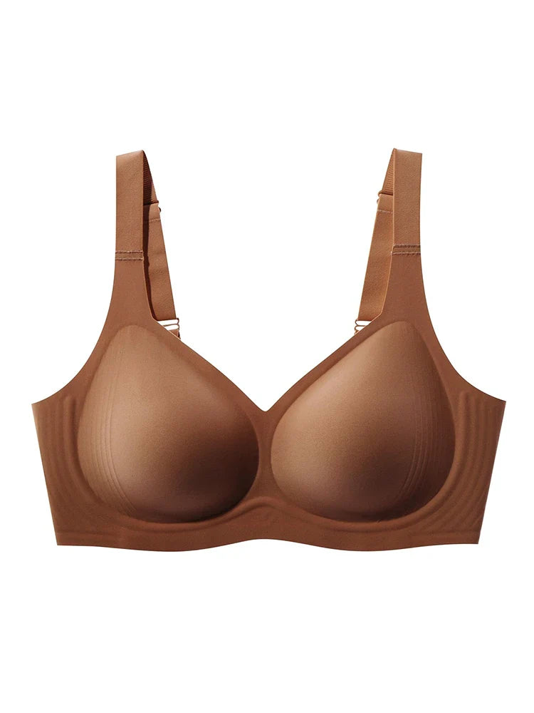 Soutien-gorge grande taille sans coutures ni armatures, couvrance intégrale