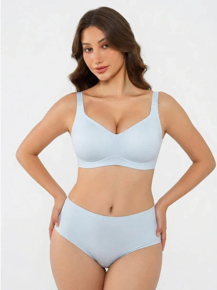 Soutien-gorge grande taille sans coutures ni armatures, couvrance intégrale