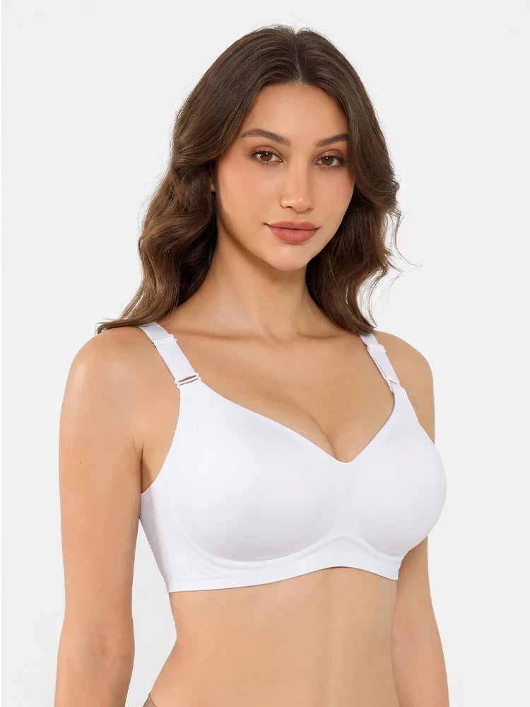 Soutien-gorge grande taille sans coutures ni armatures, couvrance intégrale