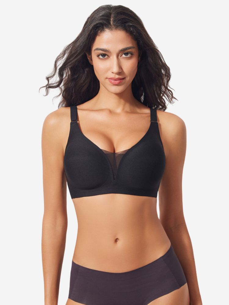 Soutien-gorge sans armatures en mesh, bonnets 3/4, maintien Jelly