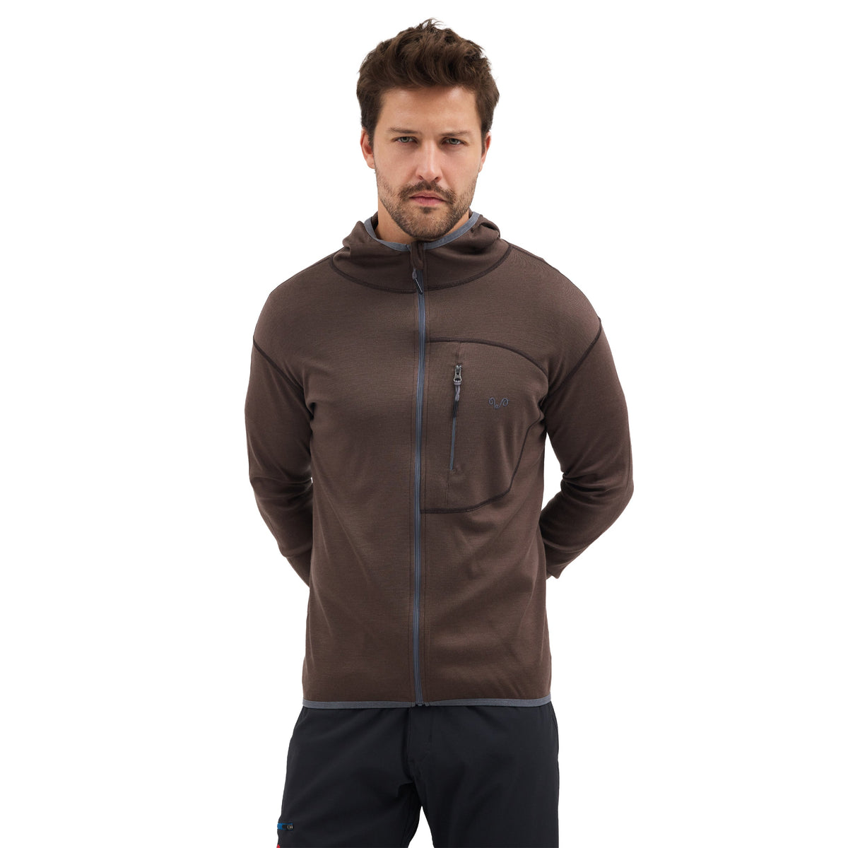 Sweat à capuche en laine mérinos Maestro - Maison Flavigny