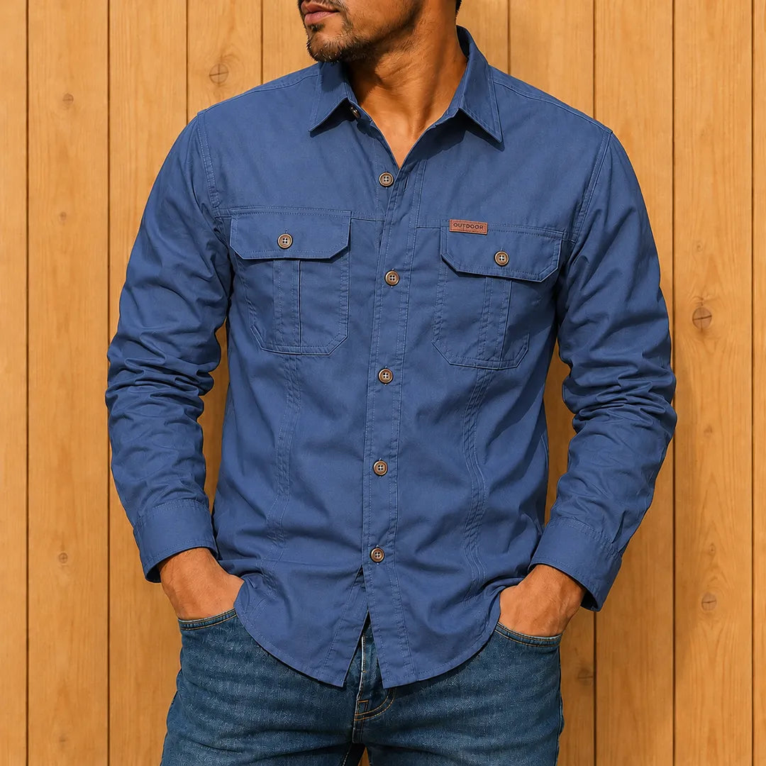 Chemise utilitaire boutonnée - Maison Flavigny