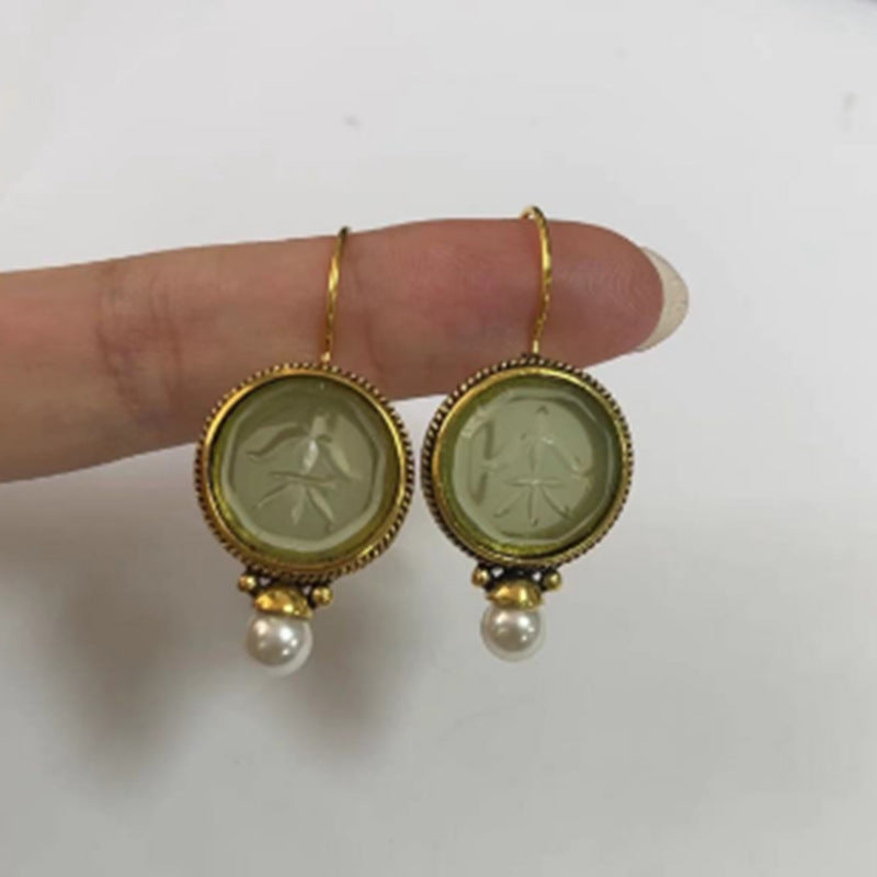 Boucles d'oreilles rondes vintage Aisha - Maison Flavigny