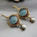 Boucles d'oreilles rondes vintage Aisha - Maison Flavigny
