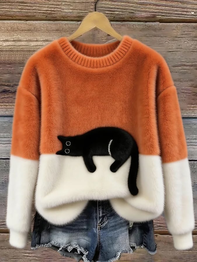 Pull oversize imprimé Aileen - Maison Flavigny