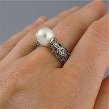 Bague vintage en perles Dawn - Maison Flavigny