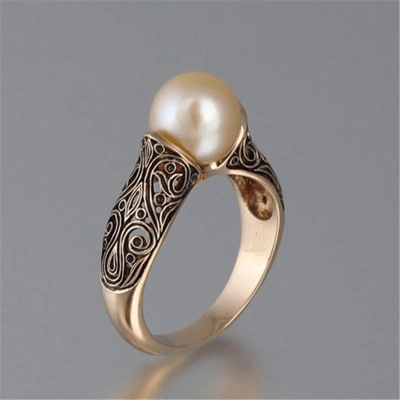 Bague vintage en perles Dawn - Maison Flavigny