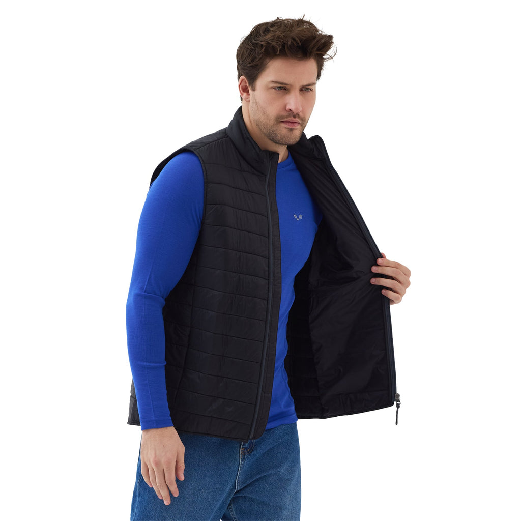 Gilet sans manches de marche en laine vierge - Maison Flavigny