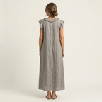 Robe longue à volants Josette - Maison Flavigny