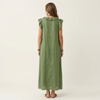 Robe longue à volants Josette - Maison Flavigny