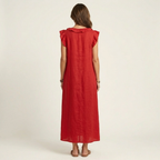 Robe longue à volants Josette - Maison Flavigny