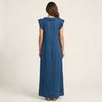 Robe longue à volants Josette - Maison Flavigny
