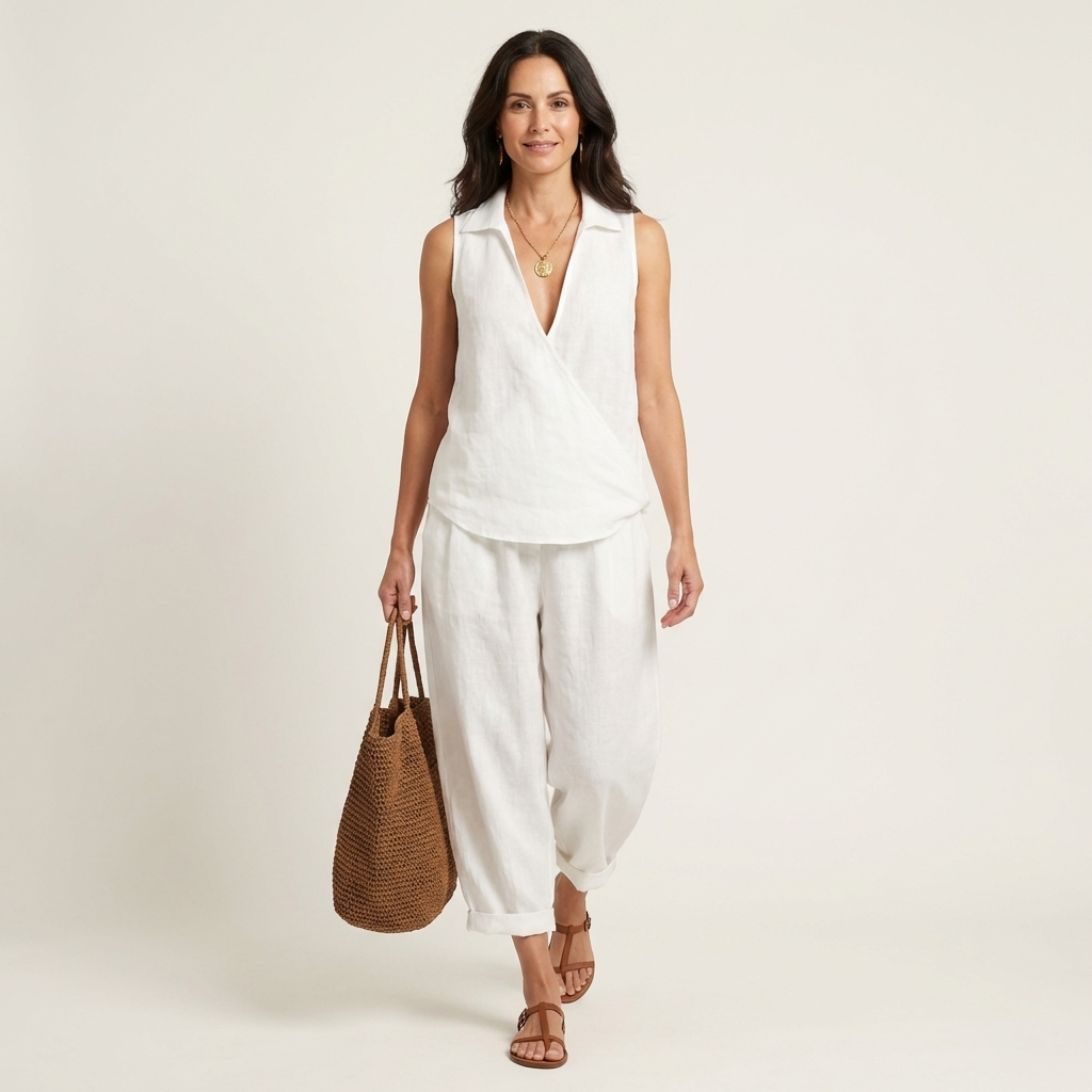 Ensemble large en lin Twiila - Maison Flavigny
