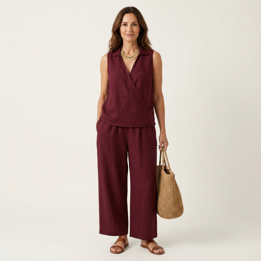 Ensemble large en lin Twiila - Maison Flavigny