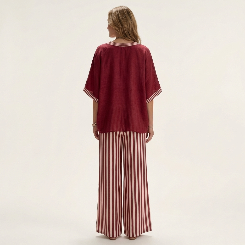 Ensemble rayé large Juliana - Maison Flavigny