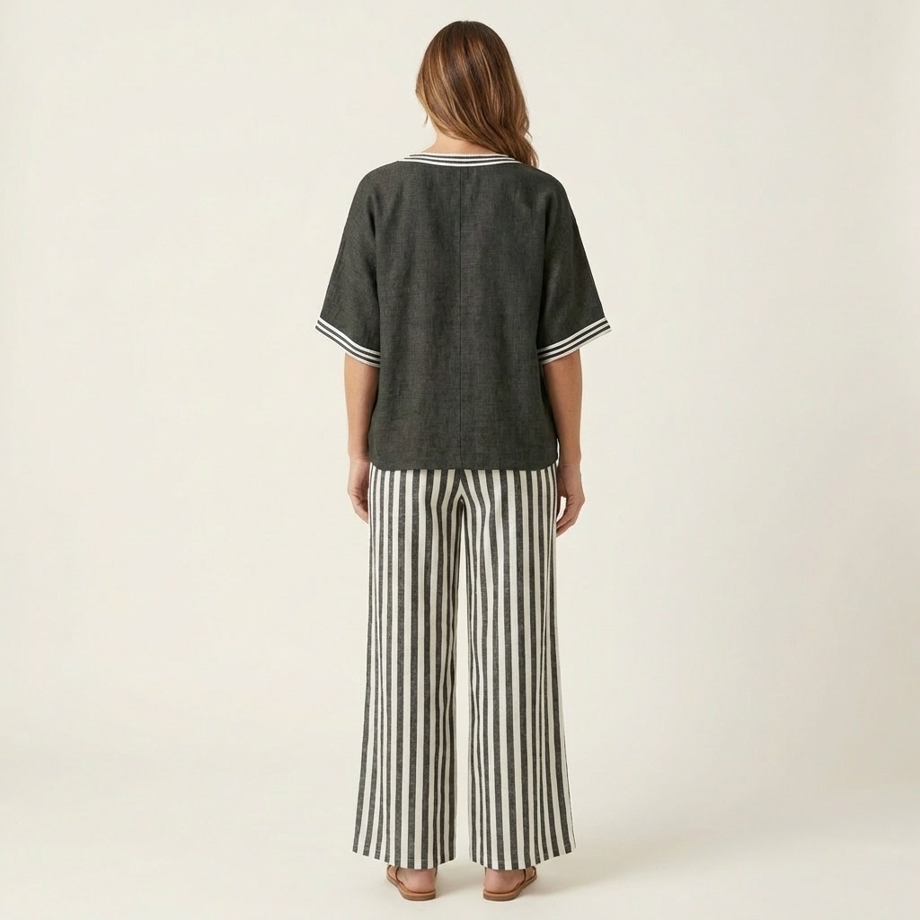 Ensemble rayé large Juliana - Maison Flavigny