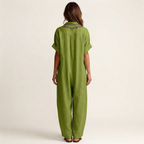 Robe longue brodée en lin Amarina - Maison Flavigny
