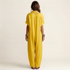 Robe longue brodée en lin Amarina - Maison Flavigny
