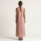 Robe longue boutonnée à capuche sans manches Mirabell - Maison Flavigny