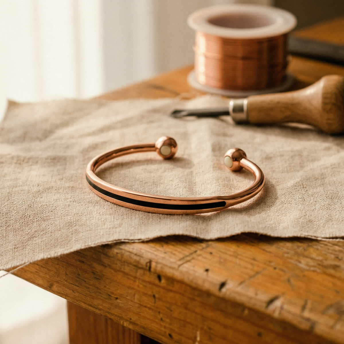 Bracelet en cuivre Spine - Maison Flavigny