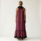Robe longue à volants sans manches Mayline - Maison Flavigny