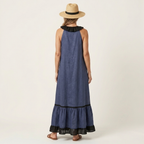 Robe longue à volants sans manches Mayline - Maison Flavigny