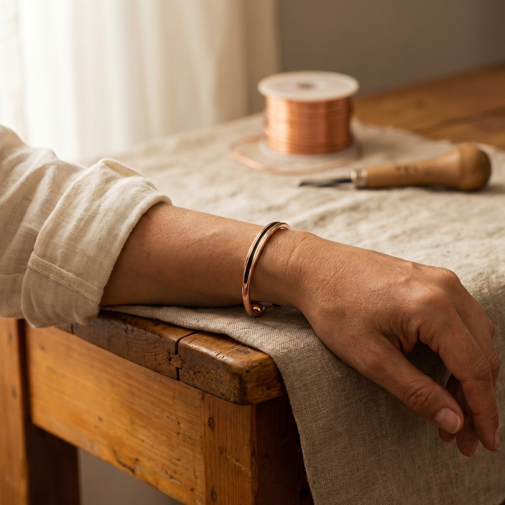 Bracelet en cuivre Spine - Maison Flavigny