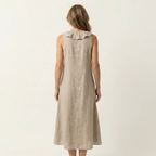 Robe longue à volants sans manches Vicky - Maison Flavigny