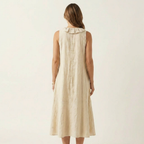 Robe longue à volants sans manches Vicky - Maison Flavigny