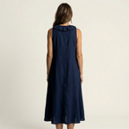 Robe longue à volants sans manches Vicky - Maison Flavigny