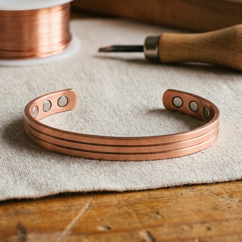 Bracelet en cuivre Furrow - Maison Flavigny