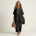 Ensemble rayé en mélange coton-lin Kiara - Maison Flavigny