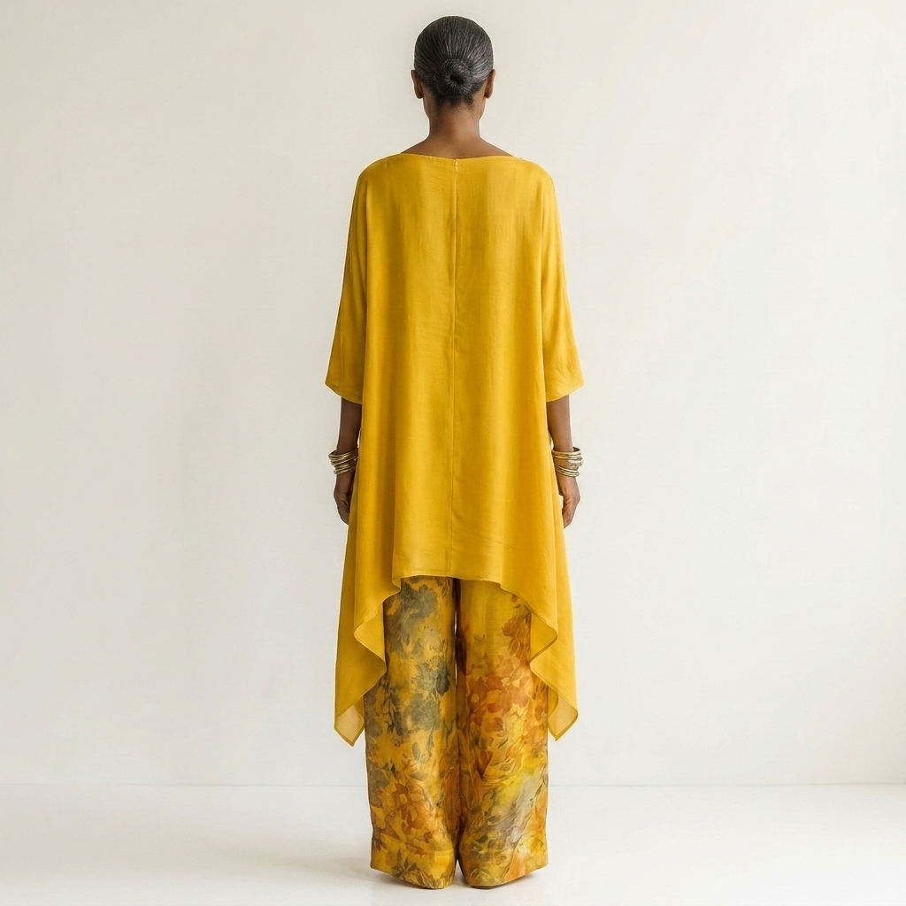 Ensemble deux pièces asymétrique en coton Cariola - Maison Flavigny