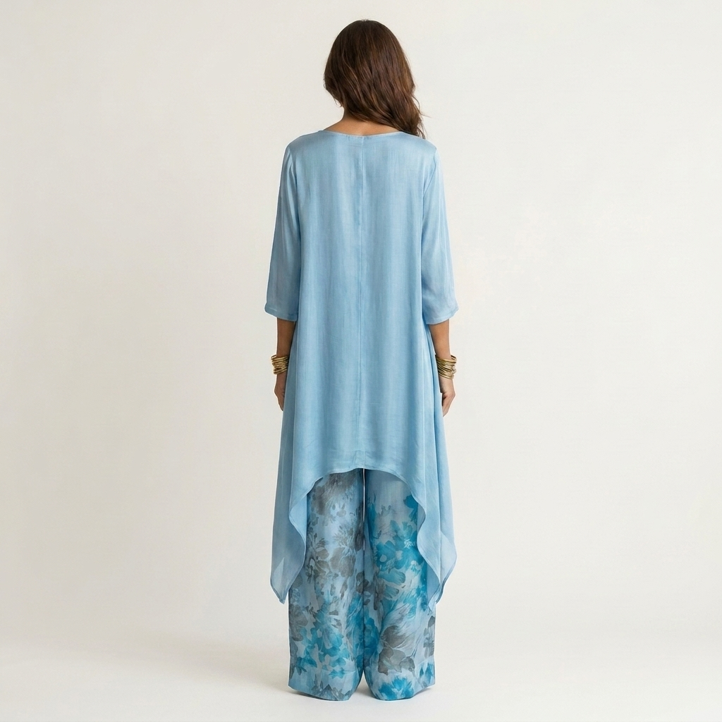 Ensemble deux pièces asymétrique en coton Cariola - Maison Flavigny