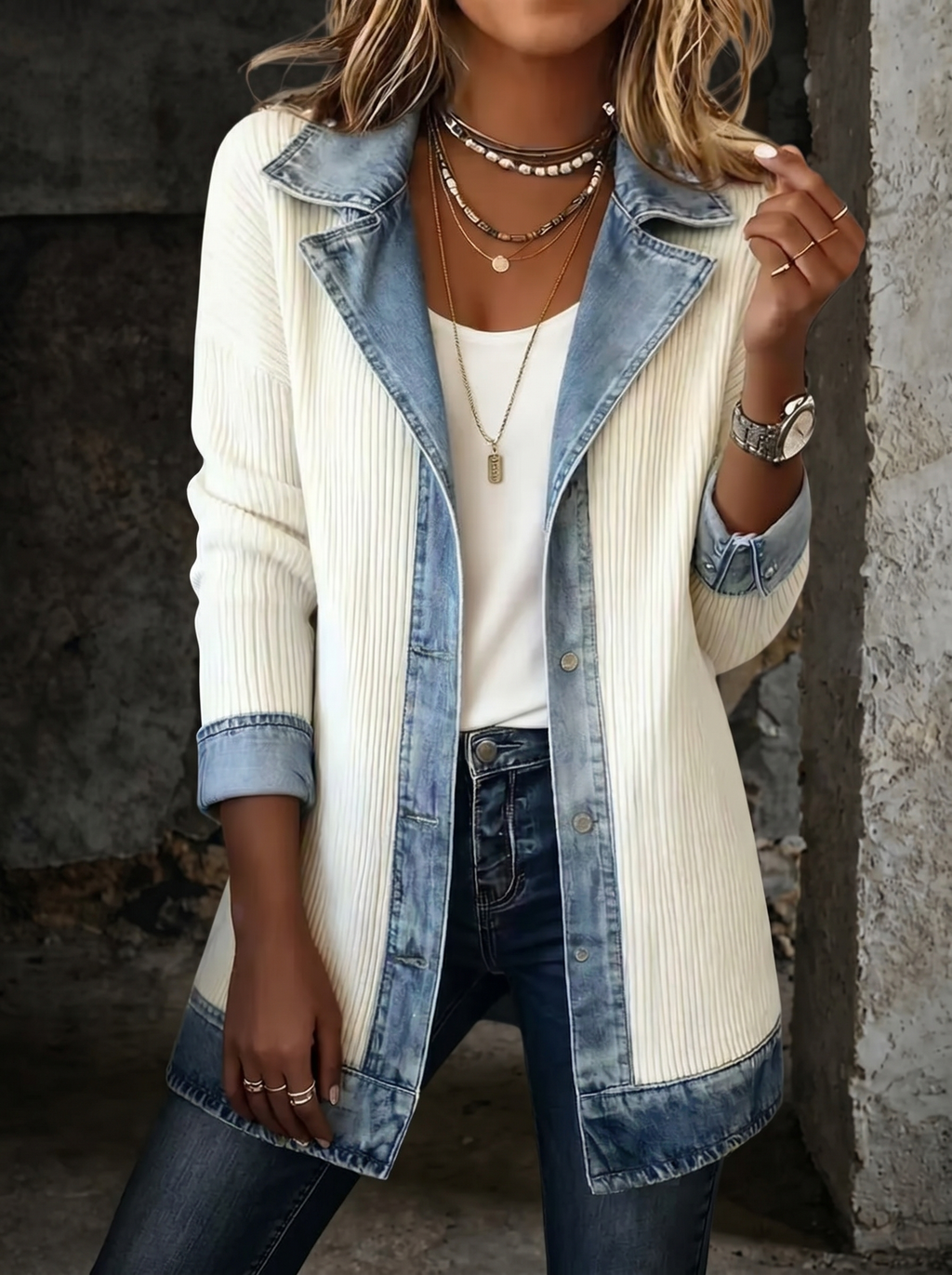 Veste en denim Emilia - Maison Flavigny