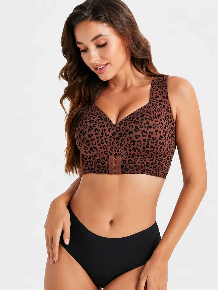 Soutien-gorge push-up sans couture femme, effet maintien du dos