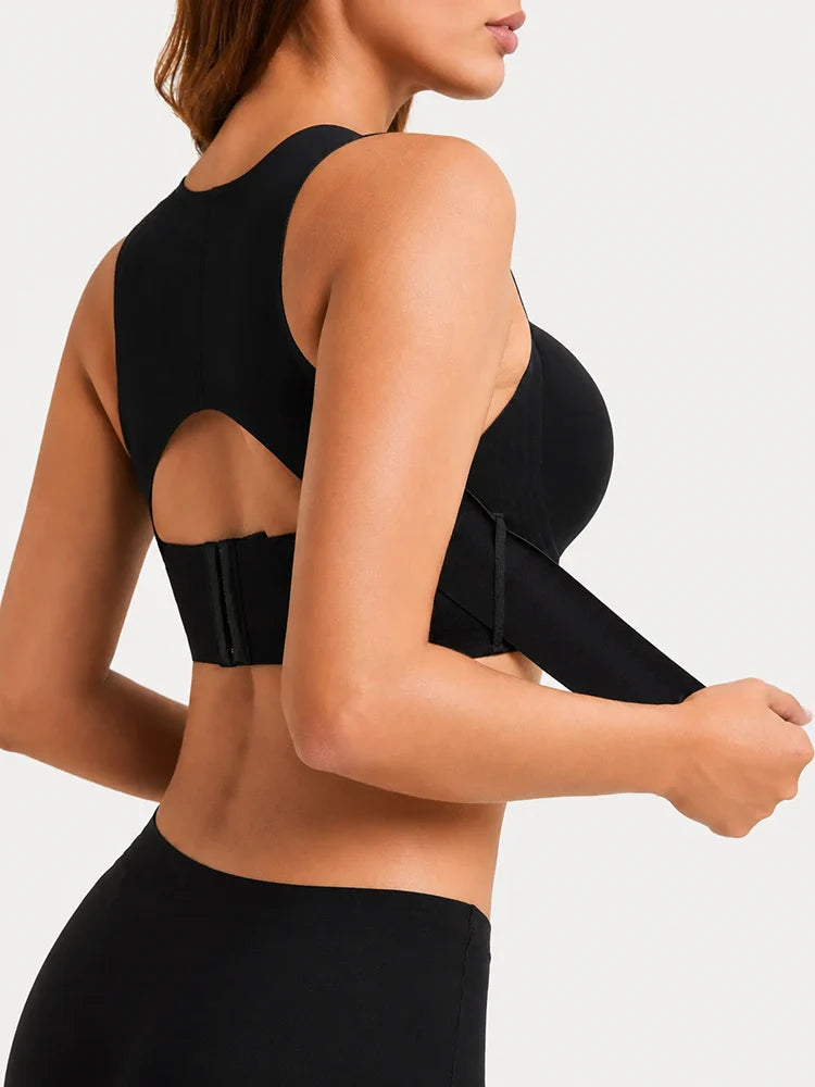 Soutien-gorge push-up sans couture femme, effet maintien du dos