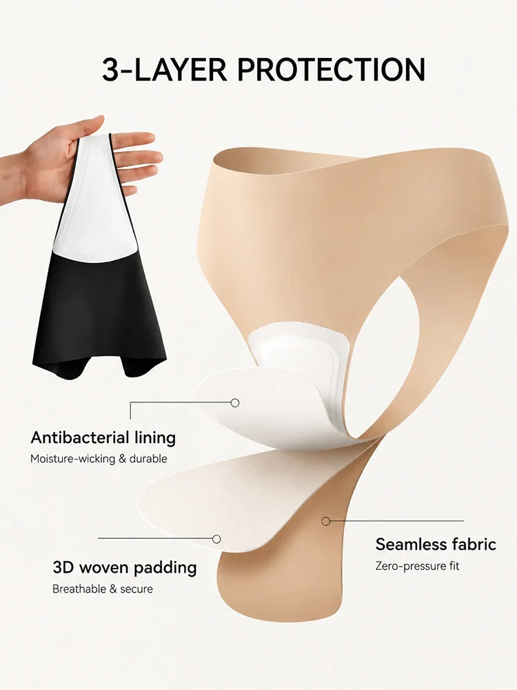 Lot de 5 strings sans coutures anti-camel toe