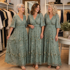 Robe longue fleurie à manches courtes Emerie - Maison Flavigny
