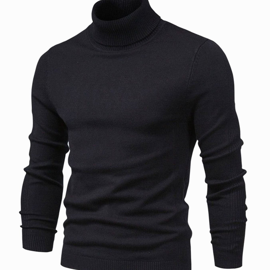 Pull à col roulé en maille - Maison Flavigny