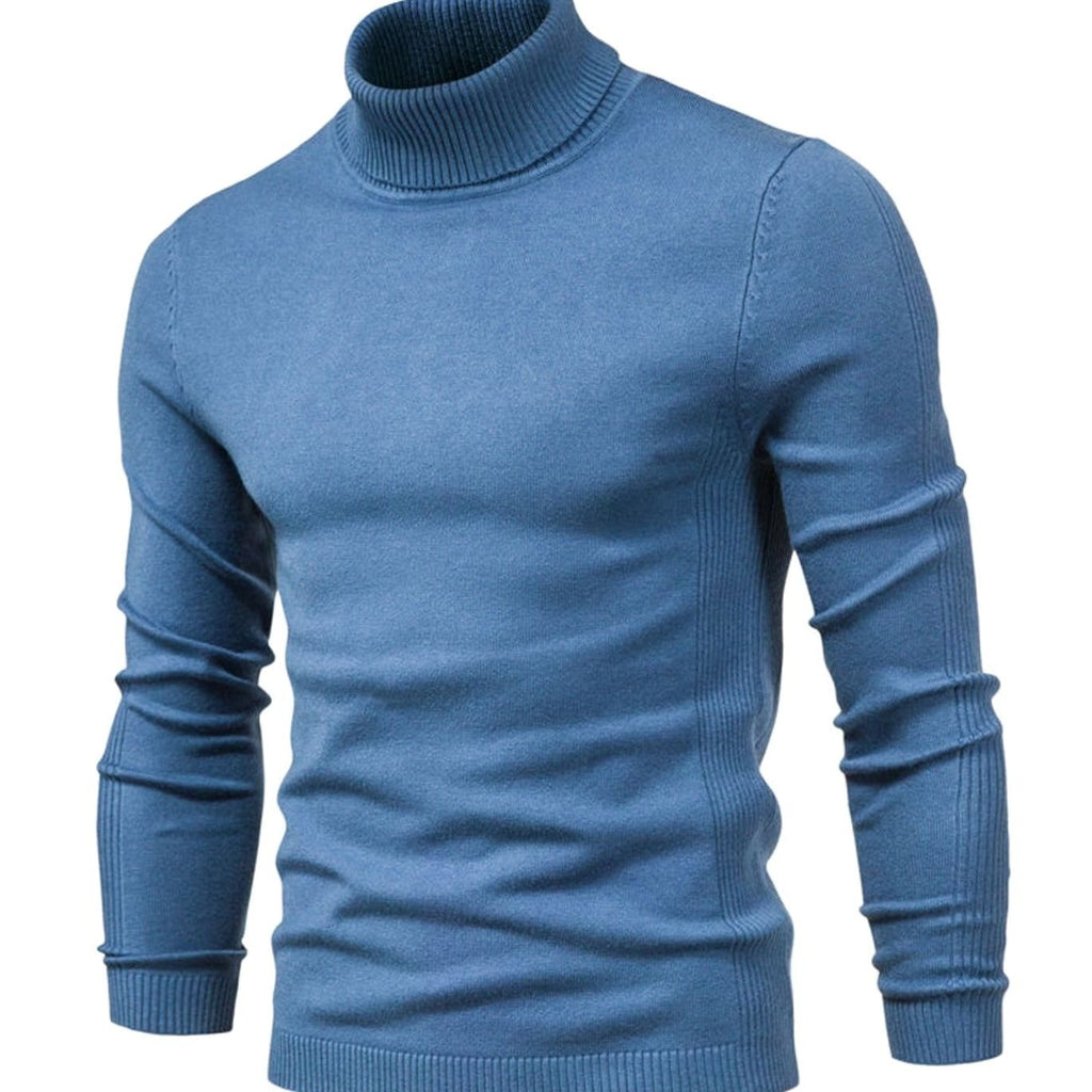 Pull à col roulé en maille - Maison Flavigny