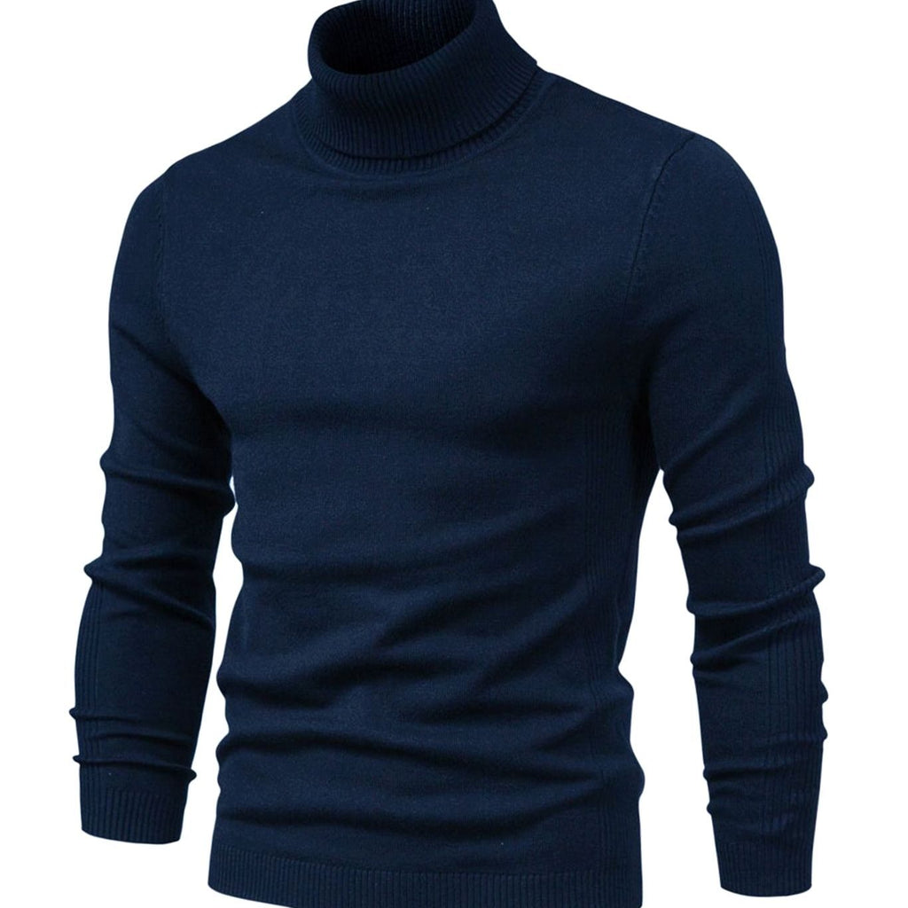 Pull à col roulé en maille - Maison Flavigny