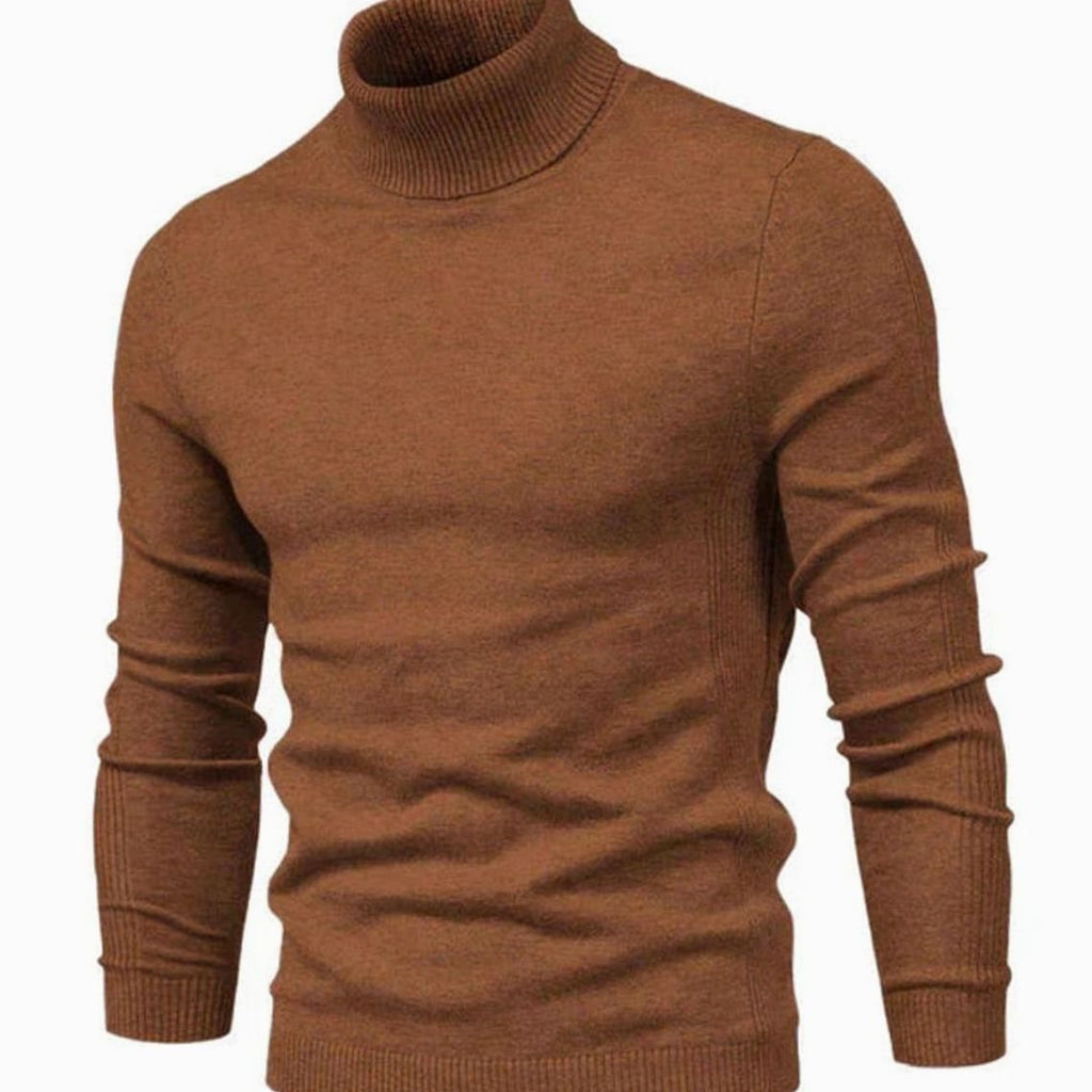 Pull à col roulé en maille - Maison Flavigny
