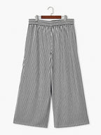 Pantalon rayé large taille haute - Maison Flavigny