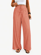 Pantalon rayé large taille haute - Maison Flavigny