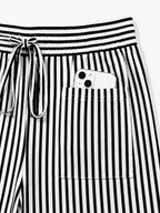 Pantalon rayé large taille haute - Maison Flavigny