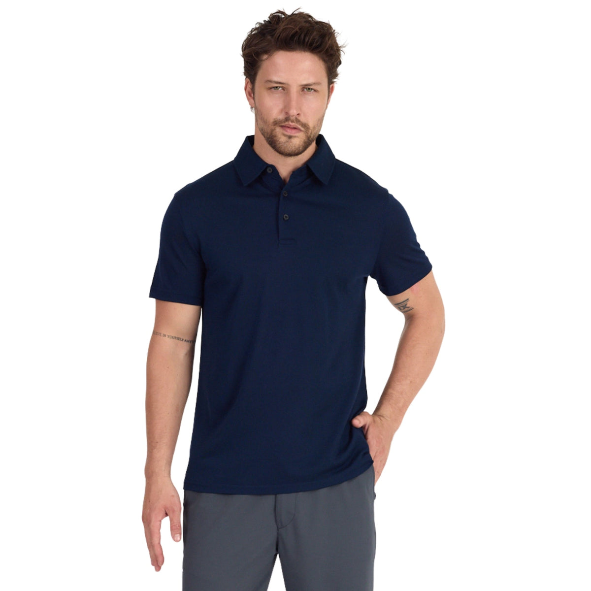 Polo décontracté en laine mérinos - Maison Flavigny