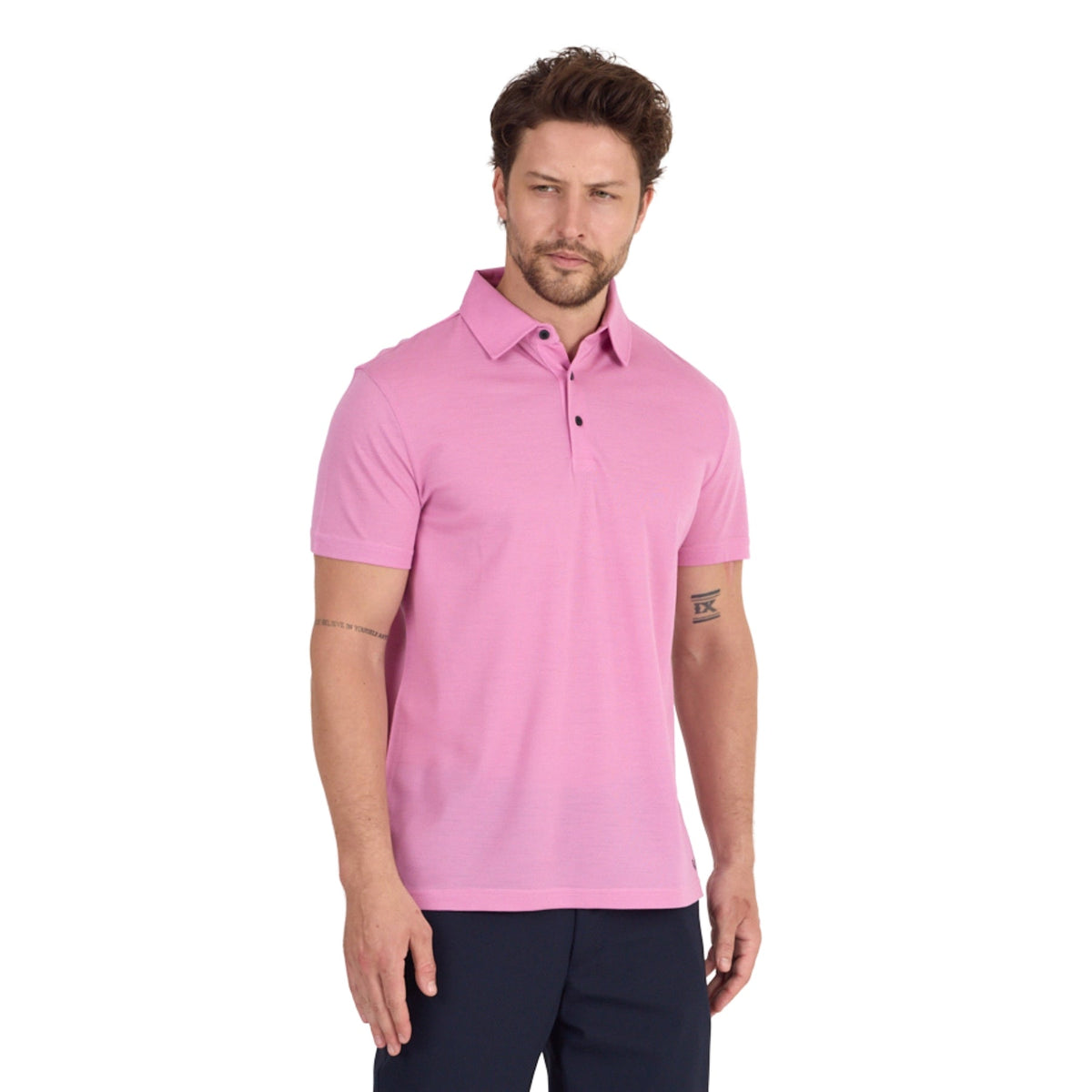 Polo décontracté en laine mérinos - Maison Flavigny